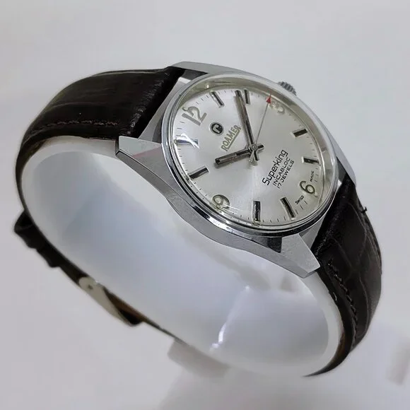 Vintage ROAMER SUPERKING INCABLOC 17-Jewels 100% Genuine 70s Made Swiss Watch